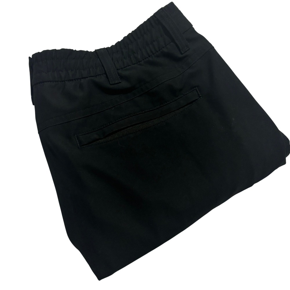 Marc New York Andrew Marc Mens Black Performance Tech Trousers 36/29 Tapered Leg